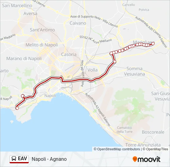 EAV Bus Line Map
