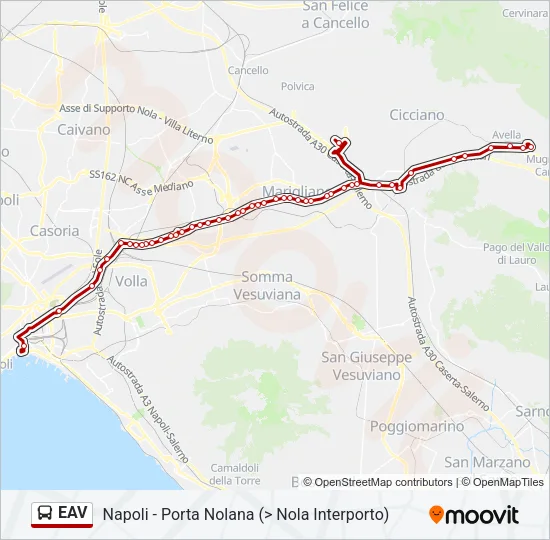 EAV Bus Line Map