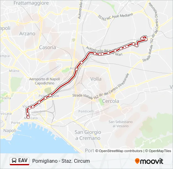 EAV Bus Line Map