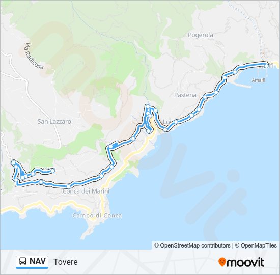 Percorso linea bus NAV