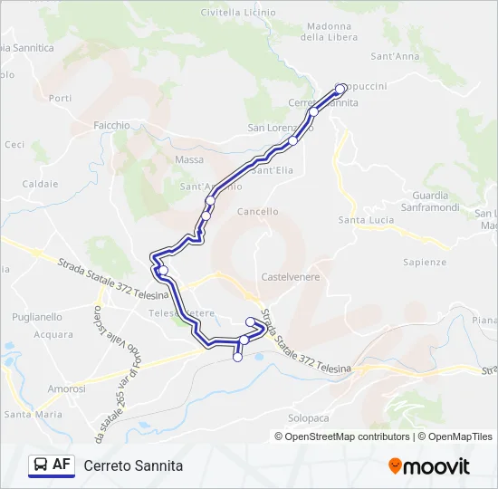 AF Bus Line Map