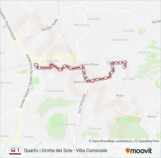 1 Bus Line Map