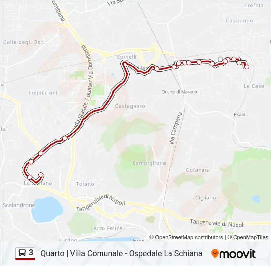 3 Bus Line Map