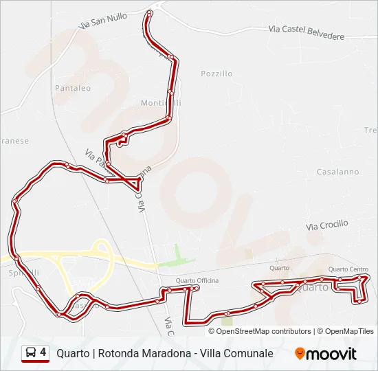 4 Bus Line Map
