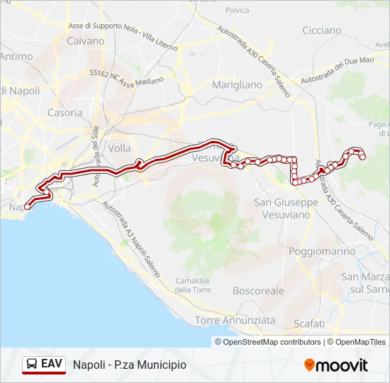 EAV Bus Line Map
