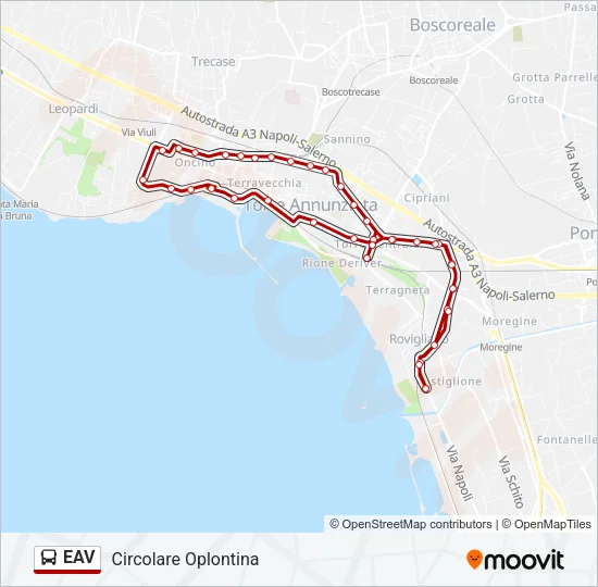 EAV Bus Line Map