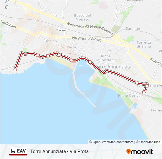 EAV Bus Line Map