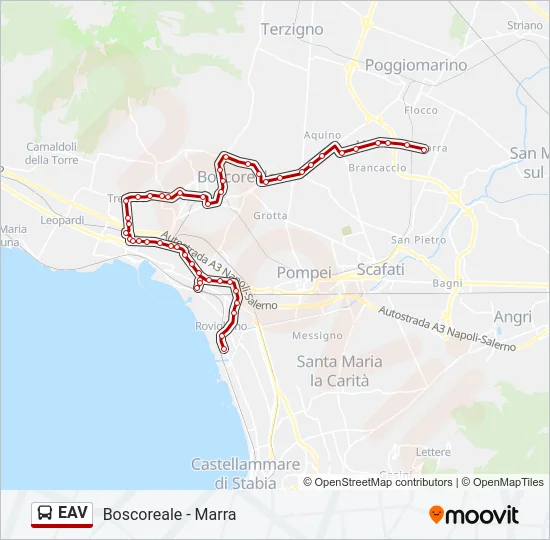 EAV Bus Line Map