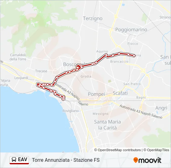 EAV Bus Line Map