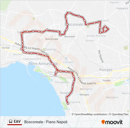 EAV Bus Line Map