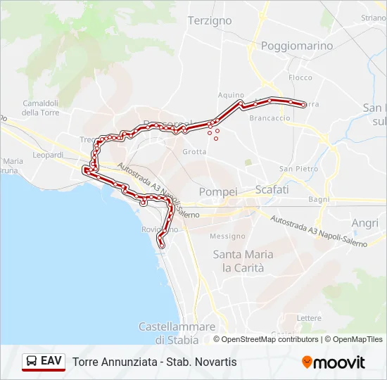 EAV Bus Line Map