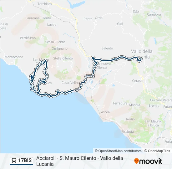 17BIS Bus Line Map