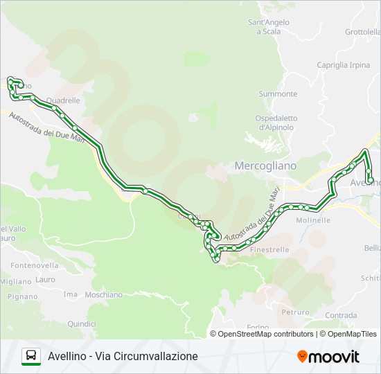 NO-AV S1 Bus Line Map