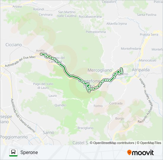 NO-AV S1 Bus Line Map