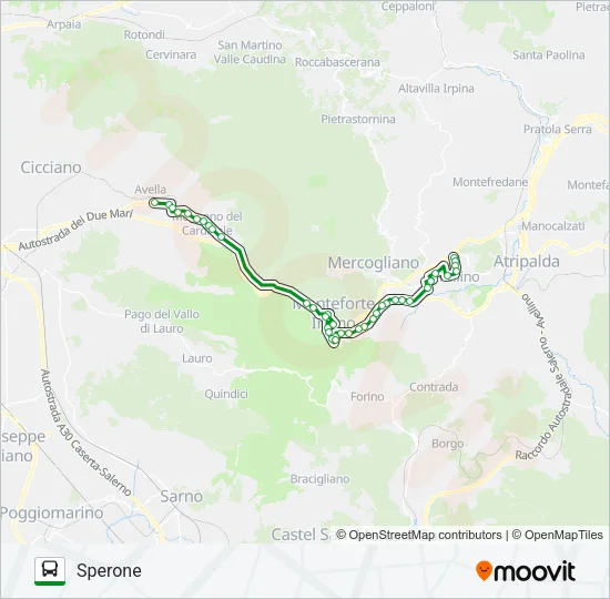 NO-AV S1 Bus Line Map