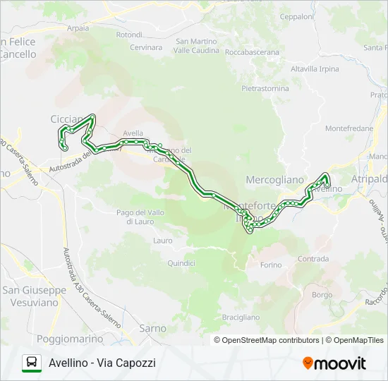 NO-AV S1 Bus Line Map