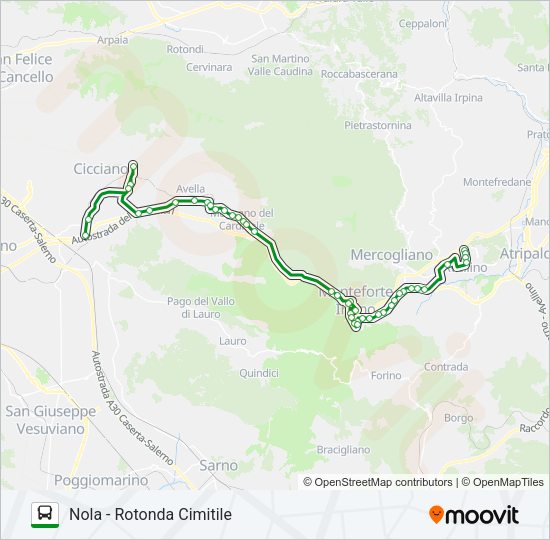 NO-AV S1 Bus Line Map