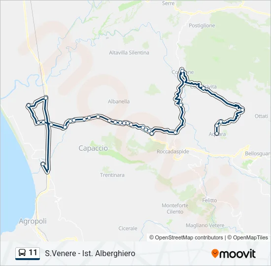 11 Bus Line Map