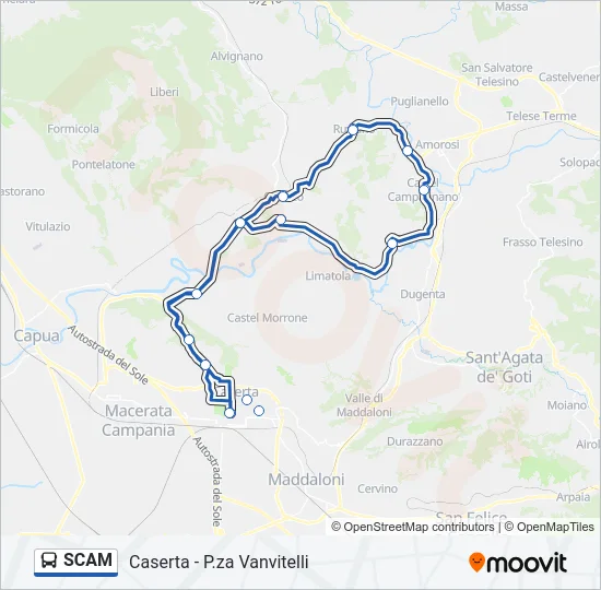 SCAM Bus Line Map