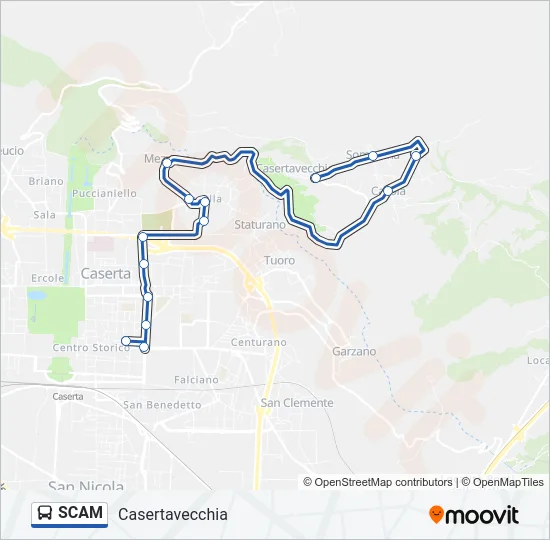 SCAM Bus Line Map