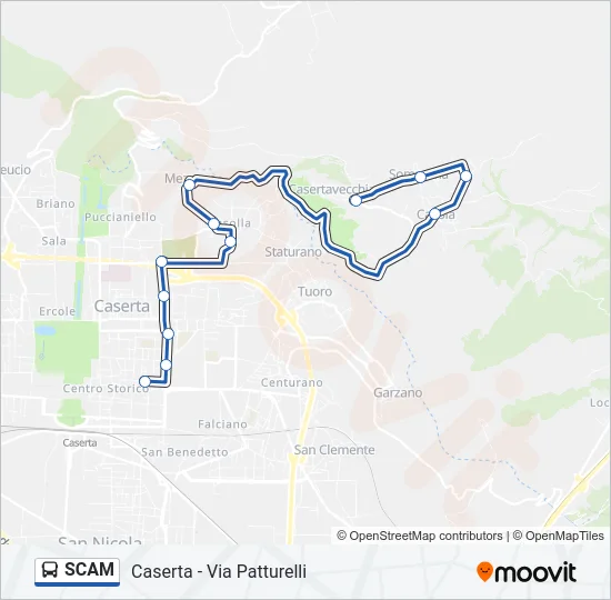 SCAM Bus Line Map