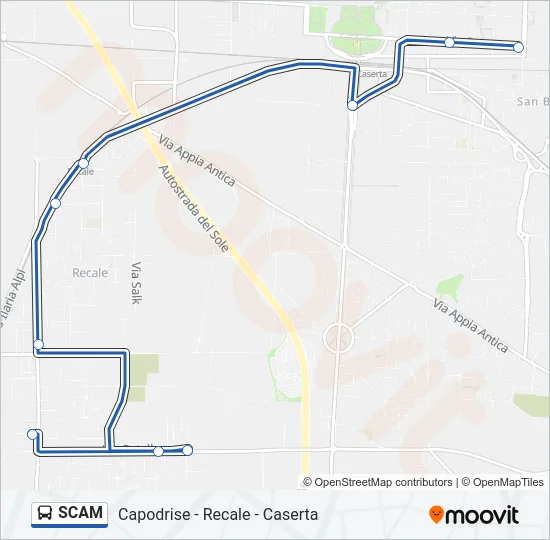SCAM Bus Line Map