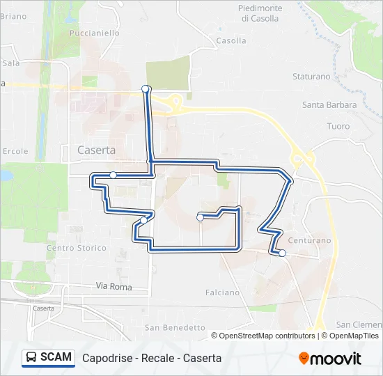 SCAM Bus Line Map