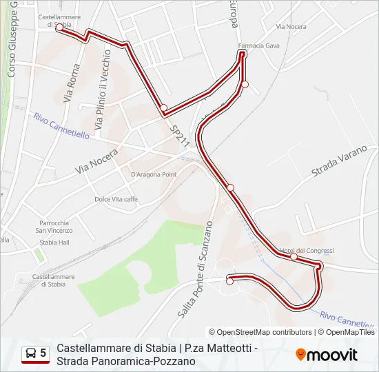 5 Bus Line Map