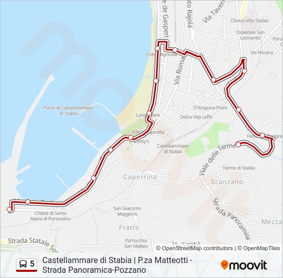 5 Bus Line Map