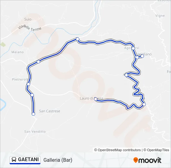 GAETANI Bus Line Map