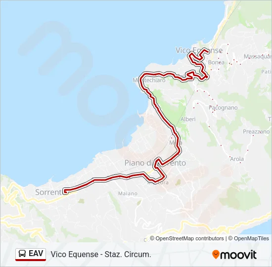 EAV Bus Line Map