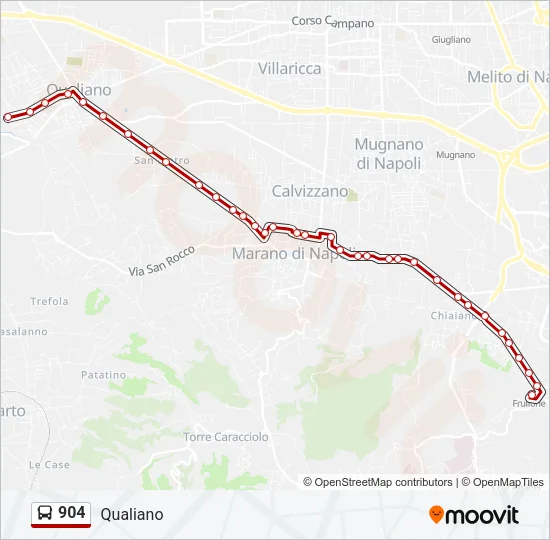904 Bus Line Map