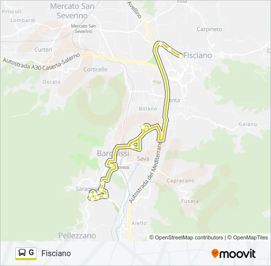 G Bus Line Map