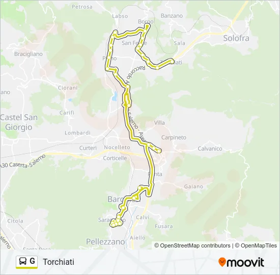 G Bus Line Map