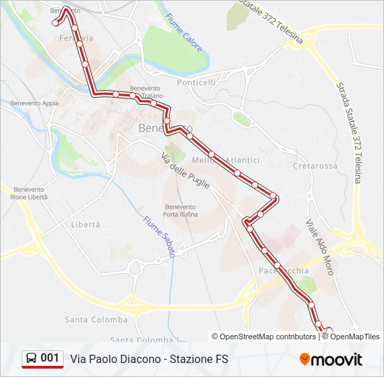 001 Bus Line Map