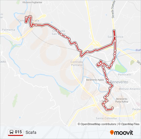 Percorso linea bus 015