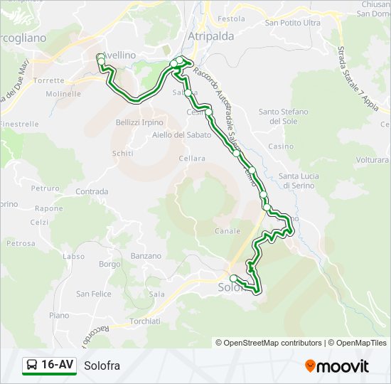 16-AV Bus Line Map