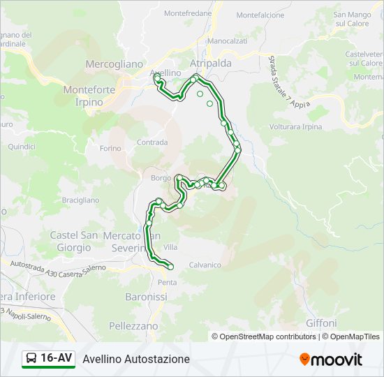 16-AV Bus Line Map