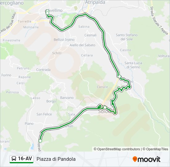 16-AV Bus Line Map