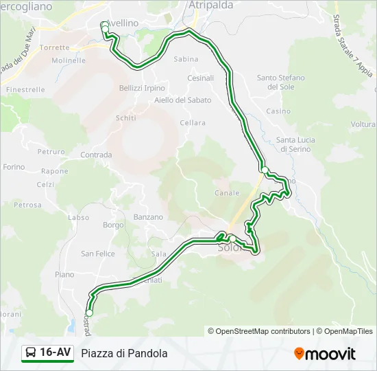 16-AV Bus Line Map