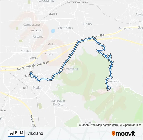 ELM Bus Line Map