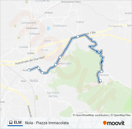 ELM Bus Line Map