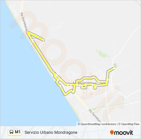 Percorso linea bus M1