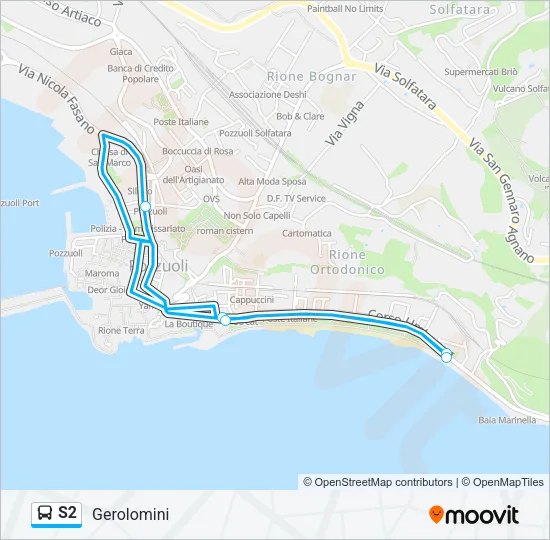 S2 Bus Line Map
