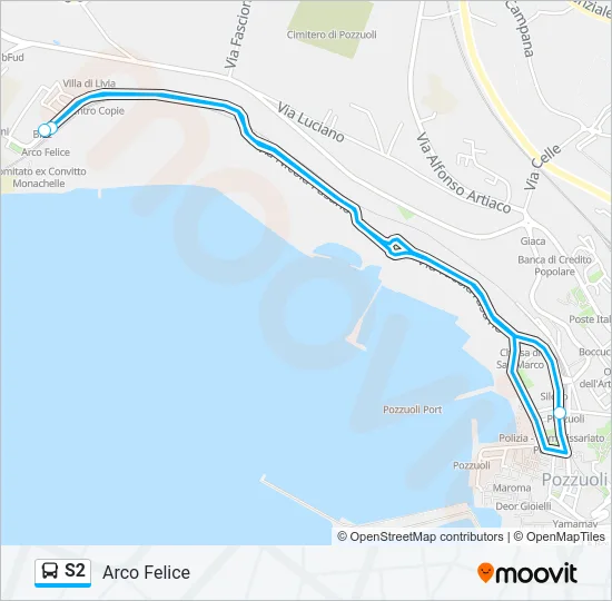 S2 Bus Line Map