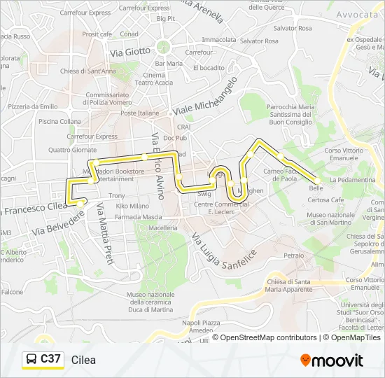 C37 Bus Line Map