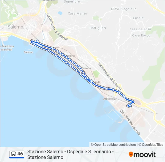 46 Bus Line Map