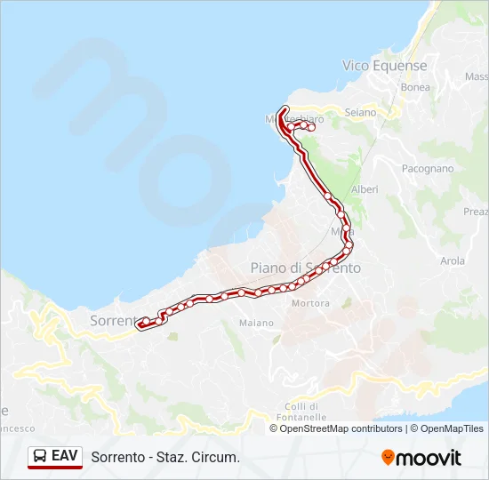 EAV Bus Line Map