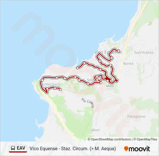 EAV Bus Line Map