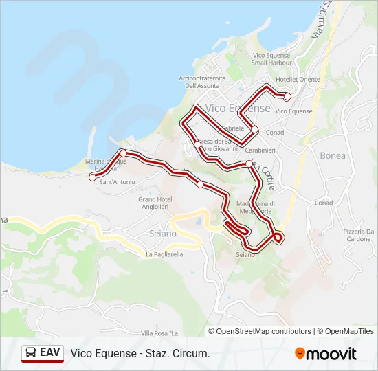 EAV Bus Line Map